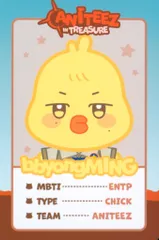 ATEEZ ランダムトレーディングカード MINGI ANITEEZ IN TREASURE イラスト