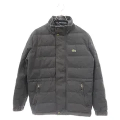 LACOSTE (ラコステ) ワッペン ロゴ ジップアップ ダウン ジャケット グレー BH320Eのサムネイル