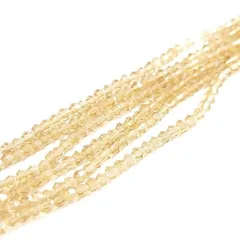 【 ガラスビーズ ソロバン 2.6mm 1連 ライト オレンジ 】 ソロバンカット シードビーズ ソロバン ビーズクロッシェ そろばんビーズ 多角 グラスビーズ