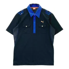 サイズ：L PUMA GOLF プーマゴルフ  ハーフジップ 半袖ポロシャツ  ブラック系 [240101475930] ゴルフウェア メンズ ストスト