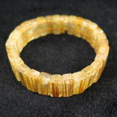 太陽放射ルチルクォーツ バングル 鑑別書付き17mm幅 厚み6mm 内径18cm