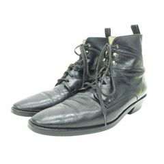 マーガレットハウエル MARGARET HOWELL レザーブーツ 革靴 レースアップ 黒 ブラック 24㎝