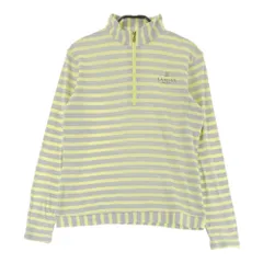 サイズ：38 LANVIN SPORT ランバン スポール  ハーフジップ 長袖Tシャツ ボーダー柄 グレー系 [240101491679] ゴルフウェア レディース ストスト