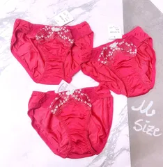 エレーヌ ドリーミングガール ショーツ 赤色系M ３枚セット ーR10