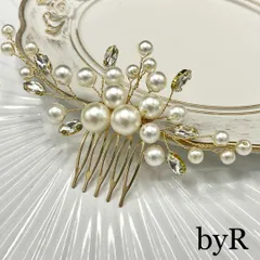 KZ012-a ヘアアクセサリー かんざし 髪飾り 簪 結婚式 ブライダル 和装 着物 洋装 ヘアアレンジ おしゃれ かわいい ゴールドカラー ヘッドドレス アクセサリー お呼ばれ パールデザイン クリスタル 花嫁 成人式 ウェディング パーティー ドレス