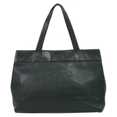 本物 シャネル CHANEL ココマーク ショルダーバッグ トートバッグ キャビアスキン レザー ブラック Coco Mark バッグ 中古 【フォロー割】