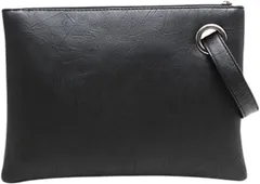 ideamall クラッチバッグ セカンドバッグ メンズ おしゃれ フォーマル 結婚式 冠婚葬祭(ブラック)