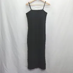◇ ⊇ select MOCA セレクトモカ コットン使用 キャミソール 膝丈 ワンピース サイズM ブラック レディース E  【1410100002788】