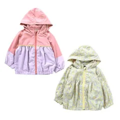 SERAPH フード収納 ウィンドブレーカー ウインドブレーカー 子供服 春 ジャンパー 花柄 かわいい 子ども ジャケット アウター 女の子 薄手 羽織 保育園 幼稚園