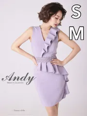 ライラック SALE [OK2702-OR-2305]【ANDY/アンディ】ペプラム/ フリル/ ワンカラー/ レース切り替え/ ノースリーブ/ タイト/ ミニドレス/ キャバドレス/ ナイトドレスワンピース