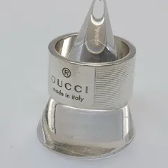 【姫路東店】 中古 GUCCI | グッチ リング・指輪 トレードマークワイド シルバーリング 【135】