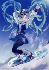 [중고] 잡화 유키 미쿠 / 2016 · 미와노 라구 일러스트 보드 [이치 반 쿠지 유키 미쿠 ~ SNOW MIKU ~ Second Season] E 상