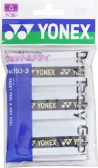 ヨネックス YONEX テニス ドライタッキーグリップ 3本入り グリップテープ ぐりっぷ ウェット ドライ ディンプル構造 握りやすい  AC1533 011 ホワイト