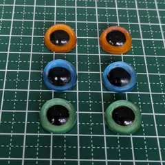 ドールアイ・グラスアイ ネコ目 目玉 キャットアイ レジン製ハンドメイドパーツ（1セット2個)×人気カラー3色セット