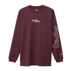 [チャンピオン] 長袖Tシャツ 丸首 抗菌防臭 速乾 グラフィックプリント ロングスリーブTシャツ バスケットボール C3-AB420 メンズ マルーン