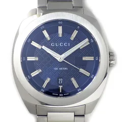 グッチ GUCCI 腕時計 GG2570 YA142314/142.3 ネイビー文字盤 デイト SS クオーツアナログ 【箱・保付き】 【中古】のサムネイル