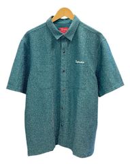 シュプリーム SUPREME Lurex S/S Shirt Green  ルレックス S/Sシャツ ロゴ刺繍 ラメ 半袖シャツ グリーン Lサイズ 101MT-2713