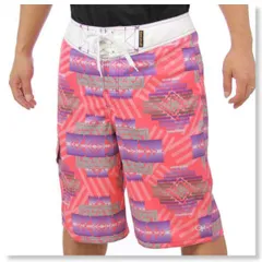 ボードショーツ メンズ 29 インチ 腰履き サーフパンツ メンズ 男性用 水着 海水パンツ 海パン スイムウェア サーフィン OP オーピー オーシャンパシフィック 512404 PK ピンク ネイティブ 柄