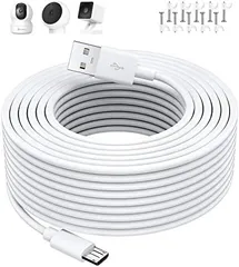 [新品※未使用] マイクロusbケーブル 8M micro usb 電源ケーブル 防犯監視カメラの給電用 USB A - microB オスオス ATOM Cam 2/YESKAMO/Wyze Cam Pan/Nest Cam/XIAOMI/IMOU/EZ