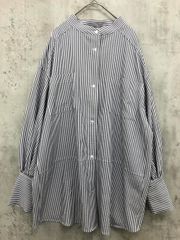 美品 who's who Chico フーズフーチコ オーバーサイズストライプ ブロッキング シャツ sizeF/グレー系 ■◇ レディース