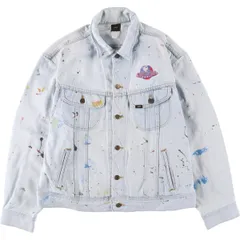 古着 80~90年代 リー Lee RIDERS ライダース カスタムペイント デニムジャケット Gジャン メンズL相当 ヴィンテージ/eaa567618