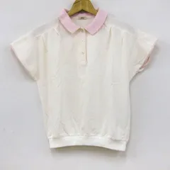 エレッセ 半袖ポロシャツ トップス ドルマンスリーブ ゴルフウエア レディース Mサイズ ホワイト ellesse 【中古】