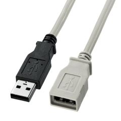 0.5m_単品 サンワサプライ USB延長ケーブル ライトグレー 0.5m KU-EN05K