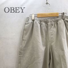 OBEY オベイ EASY DENIM CARPENTER イージー デニム カーペンター ショーツ 172120079 Mサイズ サンドベージュ ストリート カジュアル 古着 メンズ