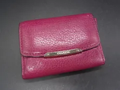 COACH コーチ レザー カードケース カード入れ コインケース コインパース 小銭入れ ピンクパープル系 DE2668