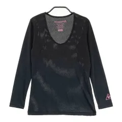 サイズ：S LE COQ GOLF ルコックゴルフ  メッシュ切替 長袖インナーTシャツ  ブラック系 [240101529583] ゴルフウェア レディース ストスト