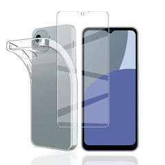 対応 AQUOS wish4 用の ケース + ガラスフィルム AQUOS wish4 SH-52E カバー柔軟 TPU 全透明 軽量 衝撃吸収 傷つけ防止 携帯便利 滑り止め 散熱加工 黄変しにくい 【旭硝子素材製】 硬度9H 高透過率 飛散防止 自?吸着 