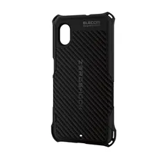 エレコム Galaxy A23 5G [ SC-56C | SCG18 ] ケース カバー 耐衝撃 衝撃吸収 ZEROSHOCK カーボンデザイン 握りやすさを追求 軽量 [四つ角ダンパー/ハニカム構造/TPU素材] ストラップホール付き ブラック PMW 0