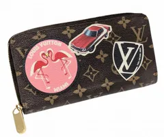 ルイヴィトン モノグラム ジッピーウォレット ワールドツアー M62149 二コラジェスキエール 廃番モデル ジップアラウンド フラミンゴ 自動車 プリント レディース モノグラムキャンバス 長財布  LOUIS VUITTON