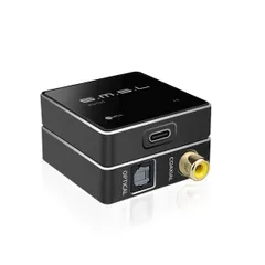 USBケーブル付属(黒) などに対応 DVD/ブルーレイプレーヤー オーディオアダプター コンバーター オーディオ Toslink 同軸 光 変換 デジタル デジタル usb 音声変換器 アナログ 192kHz 2024 PO100 SMSL