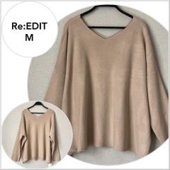 0365【新品未使用】RE:EDIT Vネックニット　ベージュ