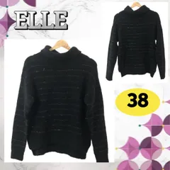 ELLE エル トップス ニット セーター 長袖 オフタートルネック 38 古着 レディースのサムネイル