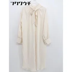 ◇ ●美品● ◎ natural couture NICE CLAUP タグ付き 2WAY 長袖 膝下丈 ワンピース サイズF アイボリー レディース 【中古】 【1105210025221】