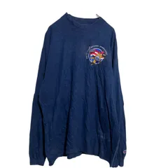Champion 長袖 ロゴTシャツ XL ネイビー チャンピオン メキシコ製 古着卸 アメリカ仕入 a703-5213