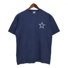 90年代 USA製 SALEM SPORTSWEAR NFL ダラス・カウボーイズ 半袖Ｔシャツ プロチーム アメフト ネイビー(メンズ L)中古 古着 T9771