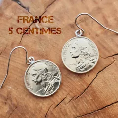 5サンチーム フランス コイン ピアス