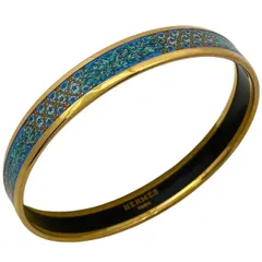 HERMES バングル エマイユPM 太陽 星 シルバー アクセサリー 美品 美品 HERMES エルメス エマイユPM ロープ柄 バングル ホワイト