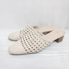 オリエンタルトラフィック ORIENTAL TRAFFIC WA メッシュ サンダル ミュール シューズ LL 25-25.5cm相当 アイボリー 靴