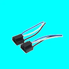 【特価商品】ブラック 3線式 ワイヤーハーネスソケットコネクター ヘッドライトエクステンション 2個 車H4フォグライト ACROPIX