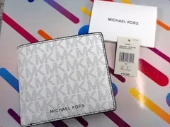 未使用品　MICHAEL KORS 　マイケルコース　メンズ 二つ折り財布　ホワイト　 白 　財布