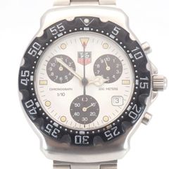 稼動品 電池新品 タグホイヤー Tag Heuer CA1212-R0 クロノグラフ クオーツ デイト ホワイト文字盤 メンズ腕時計