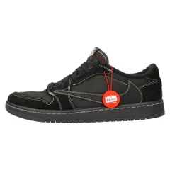 NIKE (ナイキ) ×TRAVIS SCOTT AIR JORDAN 1 LOW OG SP BLACK PHANTOM×トラヴィススコット エアジョーダン 1 ブラックファントム ローカットスニーカー DM7866-001 ブラック US9/27.0cmのサムネイル