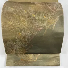 未着用　袋帯　和田光正　金彩　銀彩　桜花模様　花びら　着物　053a p 未着用 袋帯 和田光正 金彩 銀彩 桜花模様 花びら 着物 053a p