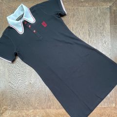 BEAGLE COLLAR POLO DRESS   BLACK