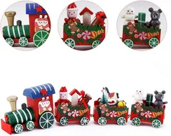 【人気商品】クリスマスギフト クリスマスパーティー 工芸品 クリスマス雑貨 アクセサリー 飾りもの列車 子供のおもちゃ 木製のミニ列車 クリスマス列車 デコレーション 木製列車 ミニチュアアクセサリー クリスマスの装飾 木製のおもちゃ パーティー ギフト 装飾