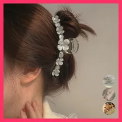 【スタッフおすすめ！】 樹脂ヘアクリップ大人っぽいまとめ髪お洒落 韓国ファッション夏/髪飾り結婚式演奏会/ヘアアレンジ可愛い 花 バンスクリップ 大きめ 髪留め 大 おすすめ おしゃれ　人気 上品 21SHIPIN-054